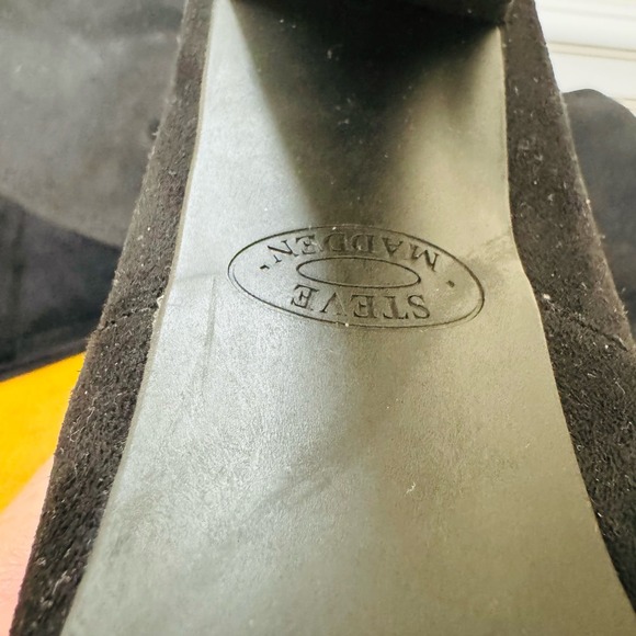 Steve Madden Gorgeous Black Suede Over the Knee Stunning Vegan Boots Size 8 - Picture 12 of 12